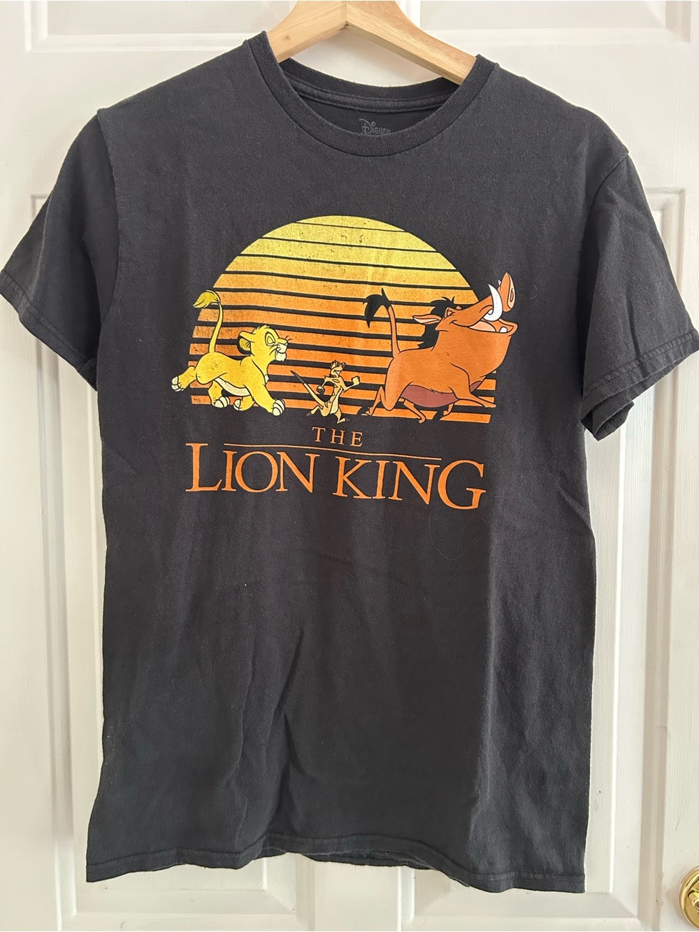 Disney The Lion King Black Tee with Yellow & Orange Graphic